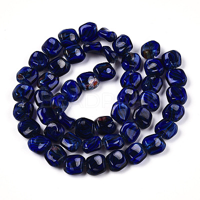 Handmade Milleflori Glass Beads Strands LAMP-M018-01A-07-1