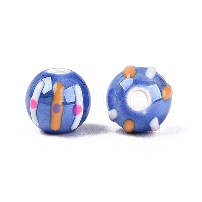 Handmade Porcelain Ceramic Beads PORC-Q005-03B-1