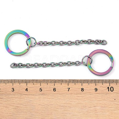 Ion Plating(IP) 304 Stainless Steel Split Key Ring Clasps STAS-L226-009A-M-1