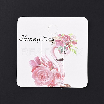 Square Paper Hair Clip Display Cards DIY-B061-01B-04-1