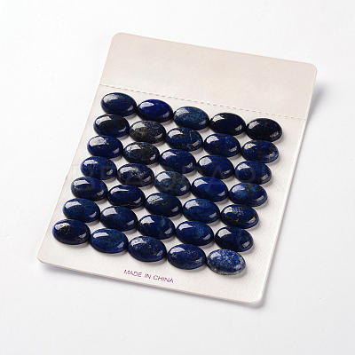 Dyed Natural Lapis Lazuli Oval Cabochons X-G-J329-17-22x30mm-1