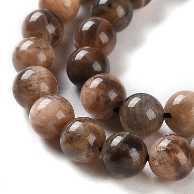 Natural Black Sunstone Beads Strands G-U009-A01-03-1