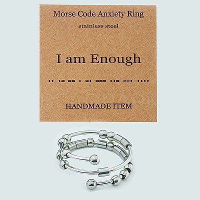 304 Stainless Steel Rotating Cuff Rings FS-WG14209-01-1