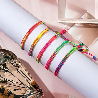 Braided Nylon Thread Cord Bracelets BJEW-SW00049-01-1