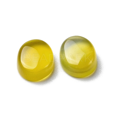 Natural Yellow Agate Cabochons G-A029-03-01-1