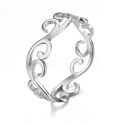 304 Stainless Steel Finger Rings for Women FS-WGFE90D-02-1