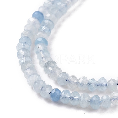 Natural Aquamarine Beads Strand G-E591-02-1