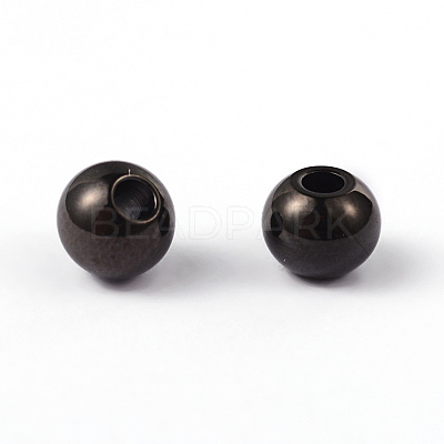 Round Ion Plating(IP) 304 Stainless Steel Spacer Beads STAS-L176-09-1