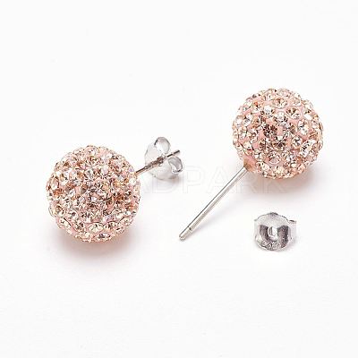 Valentines Day Gift for Her 925 Sterling Silver Austrian Crystal Rhinestone Ear Stud Q286G201-1