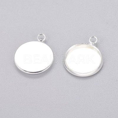 Brass Pendant Cabochon Settings KK-B534-D-S-1