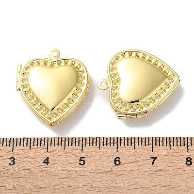 Rack Plating Brass Locket Pendants KK-F090-02G-1
