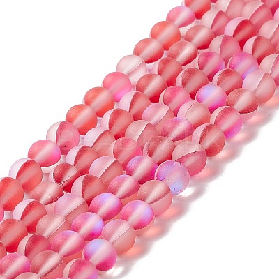 Synthetic Moonstone Beads Strands G-E573-01A-10-1