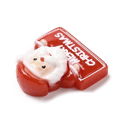 Christmas Theme Opaque Resin Cabochons RESI-E043-01C-1