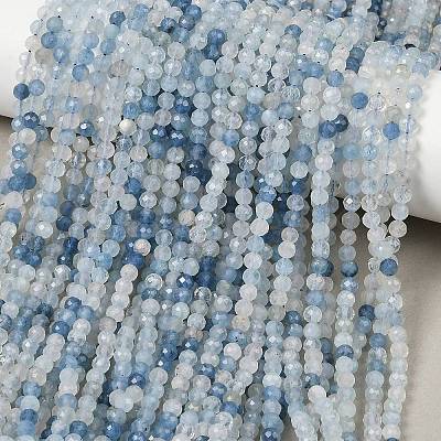 Natural Aquamarine Beads Strands G-F509-10-4mm-A-1