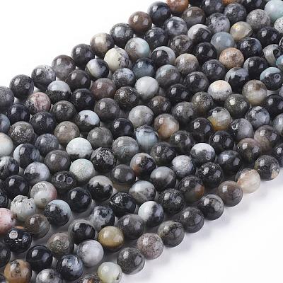 Natural Flower Amazonite Beads Strands G-L555-03-6mm-1