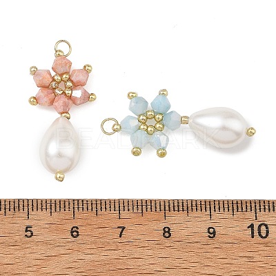 Electroplate Glass Pendants PALLOY-MZ01382-1