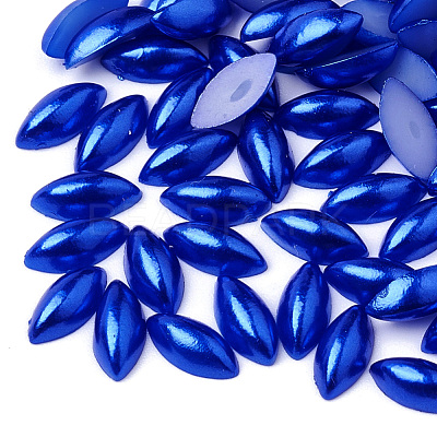 ABS Plastic Imitation Pearl Cabochons SACR-R756-8x4mm-Z37-1
