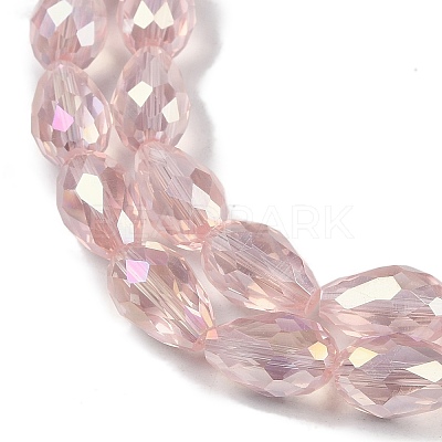 Transparent Electroplate Glass Beads Strands EGLA-N013-T6mm-B18-1