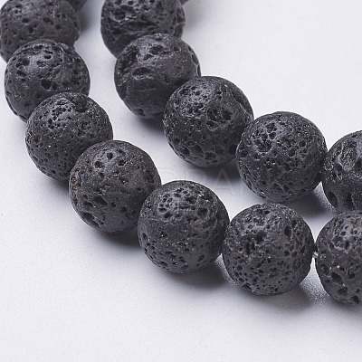Natural Lava Rock Beads Strands X-G-E005-1-1