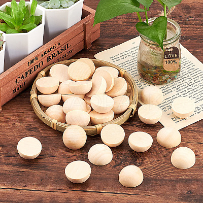 Unfinished Natural Wood Cabochons WOOD-GF0001-13D-1