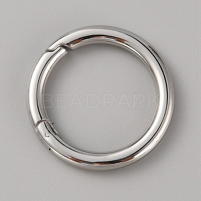 316 Stainless Steel Spring Gate Rings STAS-WH0033-35B-1