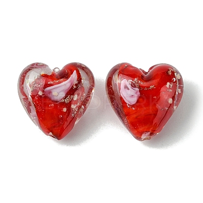 Luminous Handmade Gold Sand Lampwork Beads FOIL-B001-04A-1