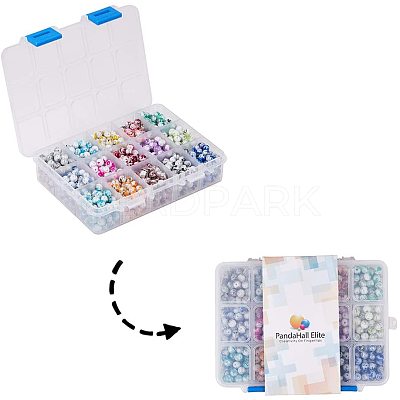 Drawbench & Baking Paint Glass Beads GLAA-PH0007-44-1