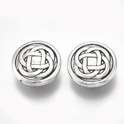 Tibetan Style Alloy Shank Buttons TIBE-31215-060AS-RS-1