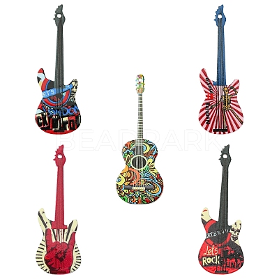 5Pcs 5 Styles Acrylic Pendants MACR-FS0001-74-1