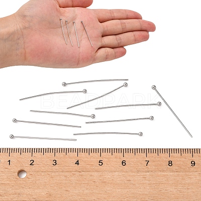 Tarnish Resistant 304 Stainless Steel Ball Head pins STAS-N017-02-30mm-1