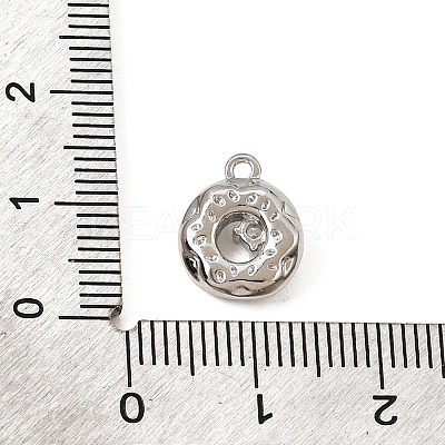 Brass Micro Pave Clear Cubic Zirconia Charms CU-CBA3D76-17P-1