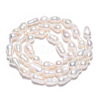 Natural Baroque Pearl Keshi Pearl Beads Strands X1-PEAR-S020-F10-02-1