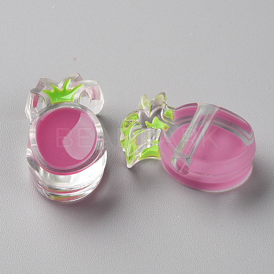 Transparent Enamel Acrylic Beads TACR-S155-002I-1