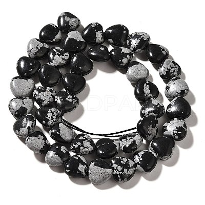 Natural Snowflake Obsidian Beads Strands X-G-R190-10mm-51-1