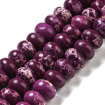 Synthetic Imperial Jasper Dyed Beads Strands G-D077-E01-01E-1