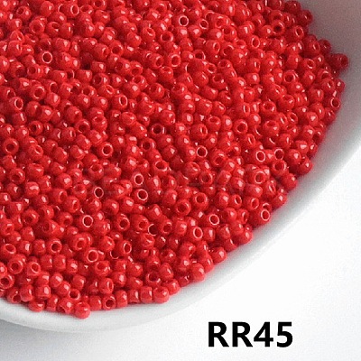 Opaque 6/0 Glass Seed Beads SEED-I013-4mm-RR45-1