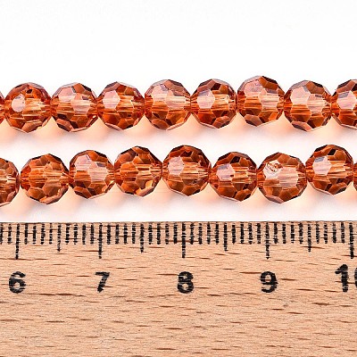 Baking Paint Transparent Glass Beads X1-DGLA-A035-T6mm-A04-1