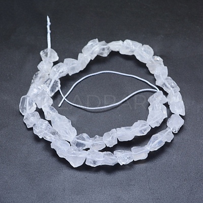 Raw Rough Natural Quartz Crystal Beads Strands G-I279-B12-1