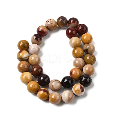 Round Natural Mookaite Gemstone Bead Strands G-J333-06-12mm-1