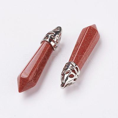 Synthetic Goldstone Pointed Pendants G-P309-09-1