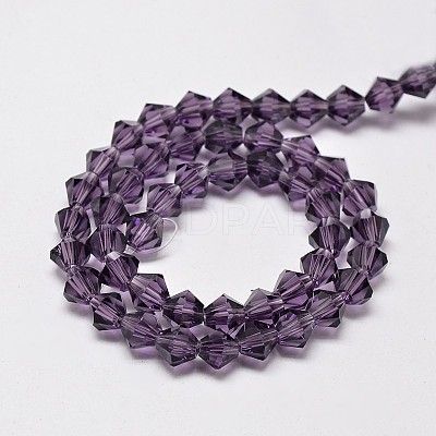 Imitate Austrian Crystal Bicone Glass Beads Strands LS-GLAA-F029-4x4mm-04-1