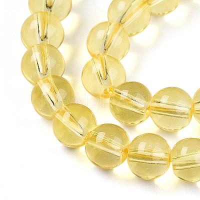 Baking Paint Transparent Glass Beads X1-DGLA-N006-8mm-04-1