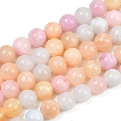 Natural Green Jade Beads Strands X-G-G757-03-10mm-1