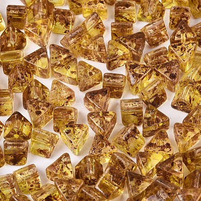 Picasso Transparent Glass Beads SEED-Q039-02N-1