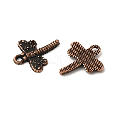 Tibetan Style Dragonfly Alloy Pendants TIBEP-A718-R-NR-1