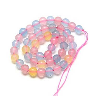 Natural Chalcedony Bead Strands G-R342-10mm-20-1