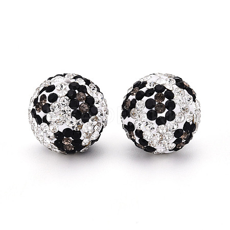 Polymer Clay Pave Rhinestone Beads RB-T018-02C-1