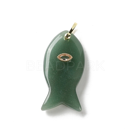 Natural Green Aventurine Pendants G-Z102-02G-04-1