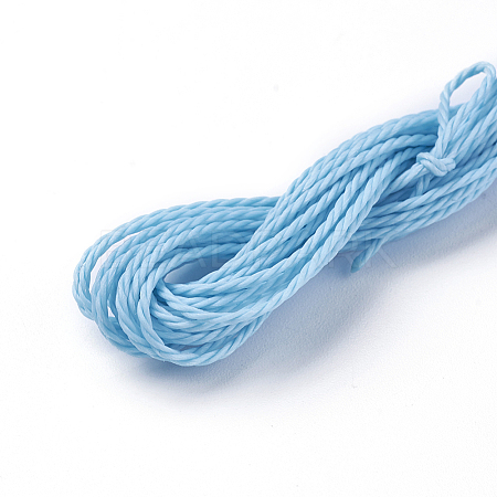 Round Waxed Polyester Cord LS-YC-WH0005-19-1