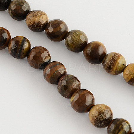 Natural Tiger Eye Round Bead Strands X-G-R203-4mm-1